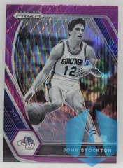 2021-22 Panini Prizm Draft Picks #87 John Stockton Utah Jazz - Purple Wave